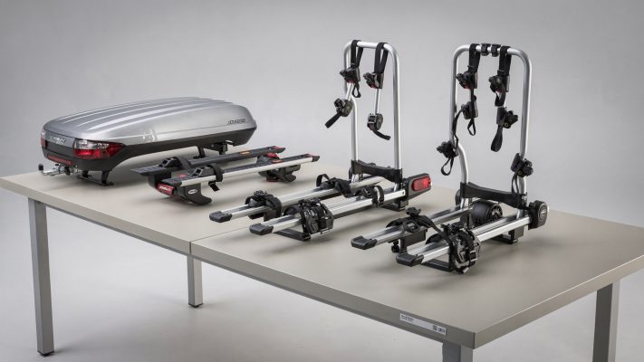 Das Bild bietet einen Überblick über die verschiedenen Arten von Fahrradträgern, die im Artikel erwähnt werden.