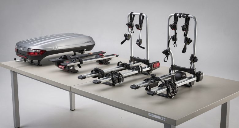 Das Bild bietet einen Überblick über die verschiedenen Arten von Fahrradträgern, die im Artikel erwähnt werden.