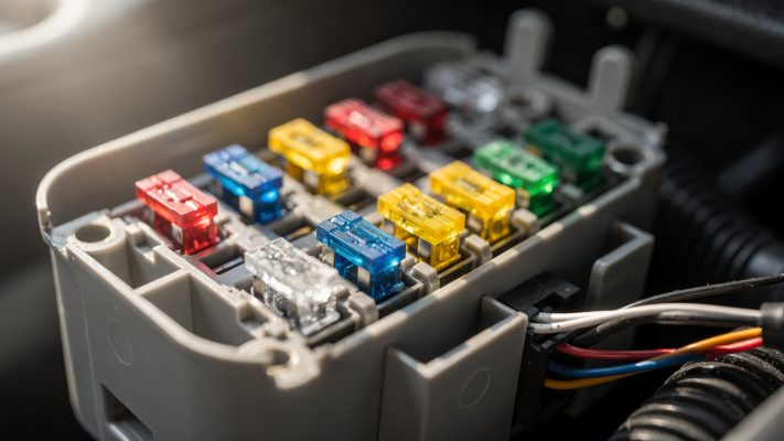 Visualisiert direkt, wo viele Sicherungen sitzen (Innenraum) und macht den Artikel-Einstieg mit typischen Ausfällen wie Radio/12V greifbar.