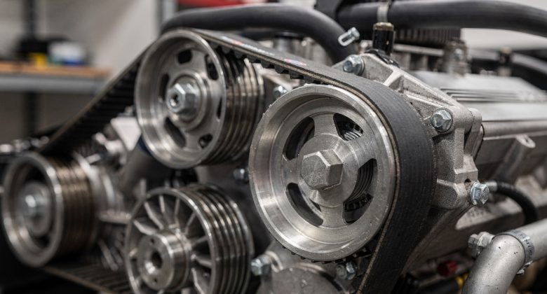 Zeigt das zentrale Bauteil des Artikels direkt und hilft Lesern, den Keilrippenriemen im Motorraum visuell einzuordnen.