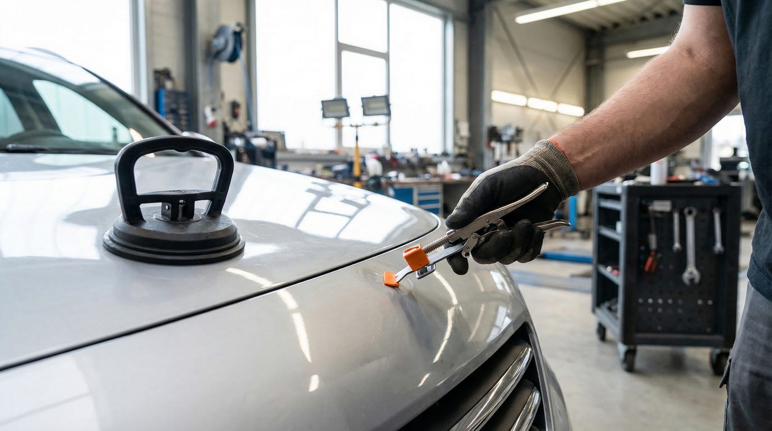 Ein klassischer Saugnapf funktioniert nur bei sehr flachen, eher gro&szlig;fl&auml;chigen Beulen. F&uuml;r m&uuml;nz- bis handtellergro&szlig;e Dellen&hellip;