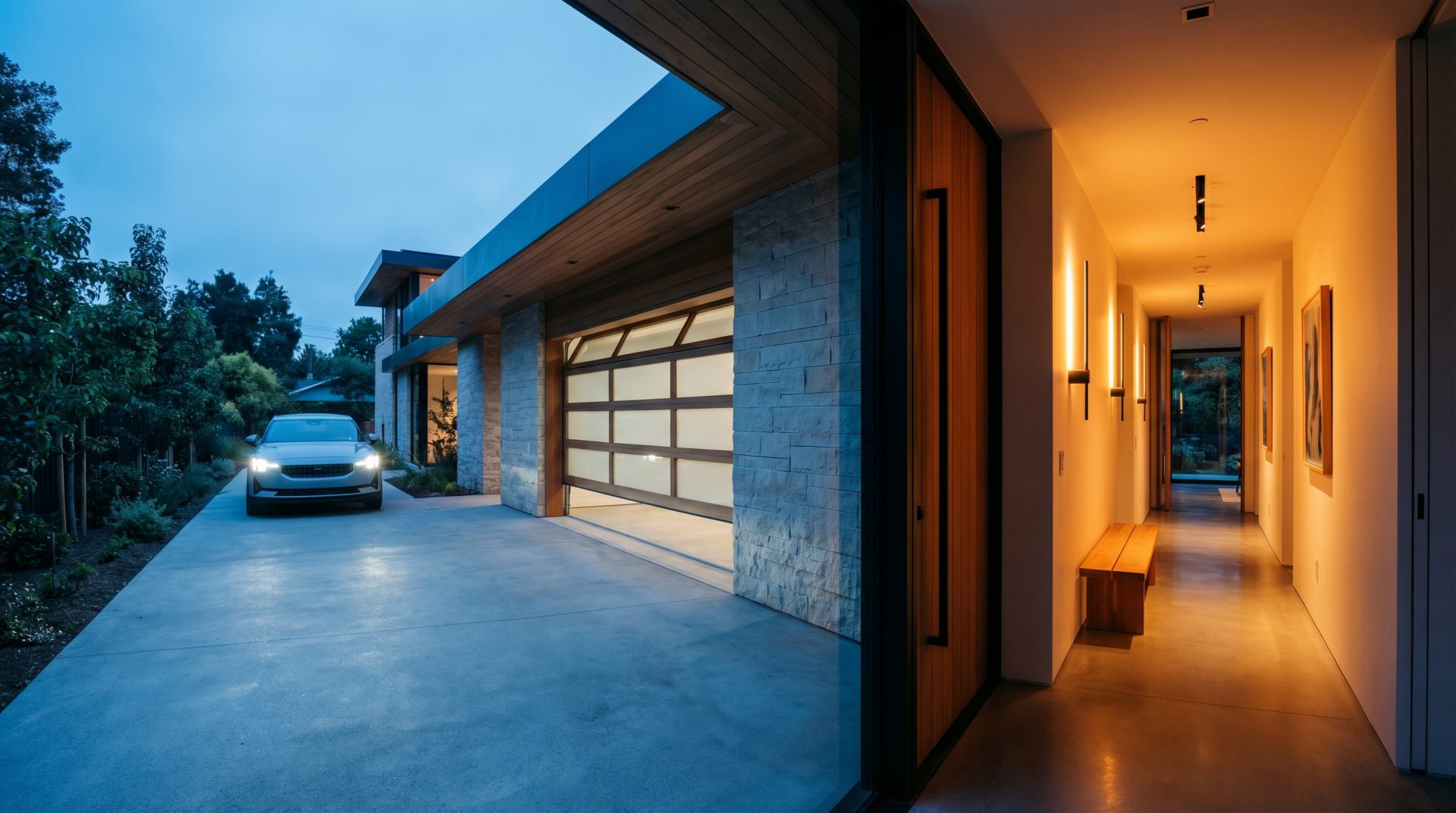 Dieses Bild zeigt die intelligente Vernetzung im Alltag in einem ruhigen, behaglichen Umfeld und weckt ein Gefühl von Sicherheit und moderner Lebensqualität.