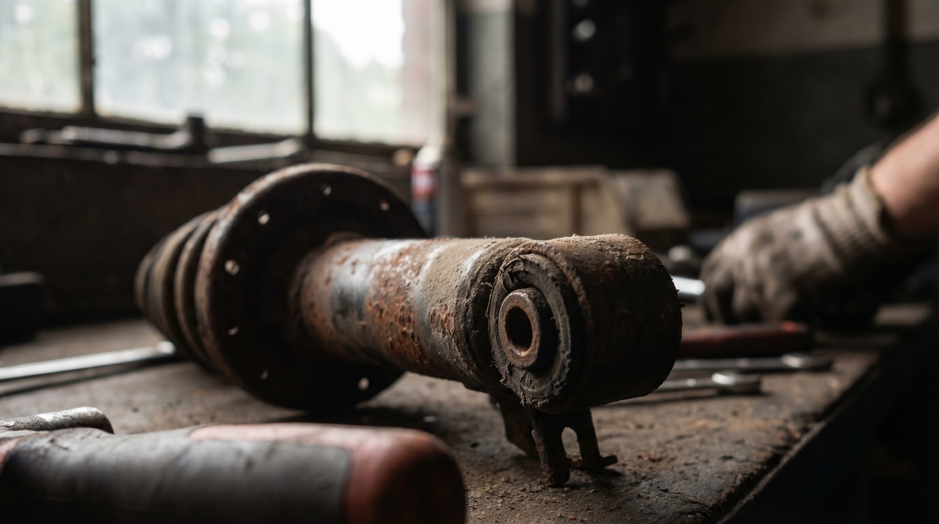 Diese Nahaufnahme macht den unsichtbaren Verschleiß sichtbar und verbindet technische Präzision mit der emotionalen Dringlichkeit, den Schaden früh zu erkennen.