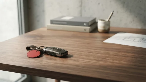 Premium editorial photograph with a singular symbolic object representing Fahrze
